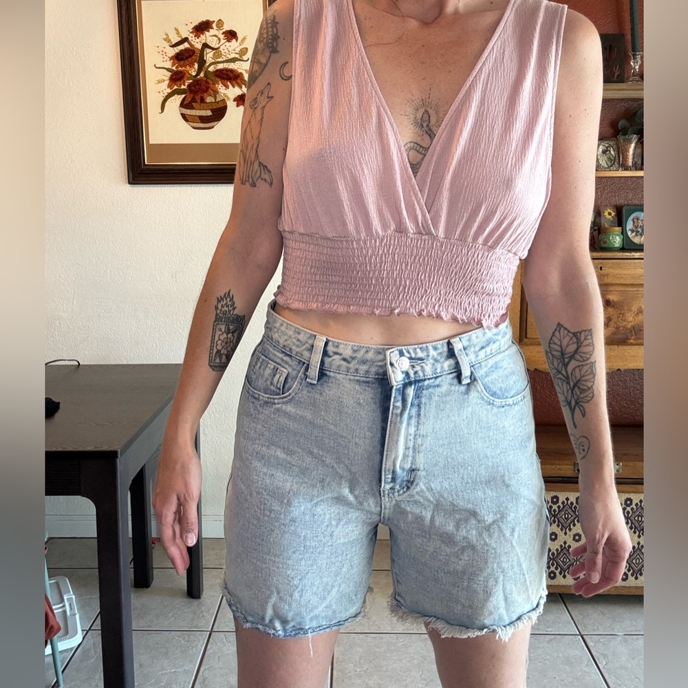 Denim shorts